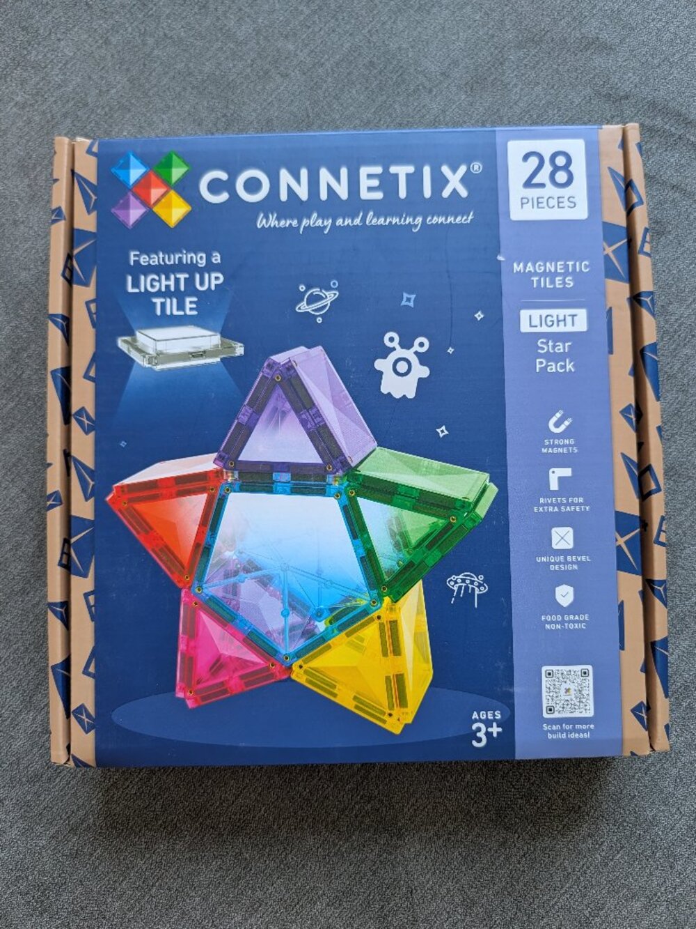 CONNETIX Magnetic Tiles Light Star Pack 28pc